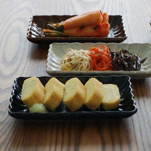 일본 코토리 하나 직사각 생선접시 3color